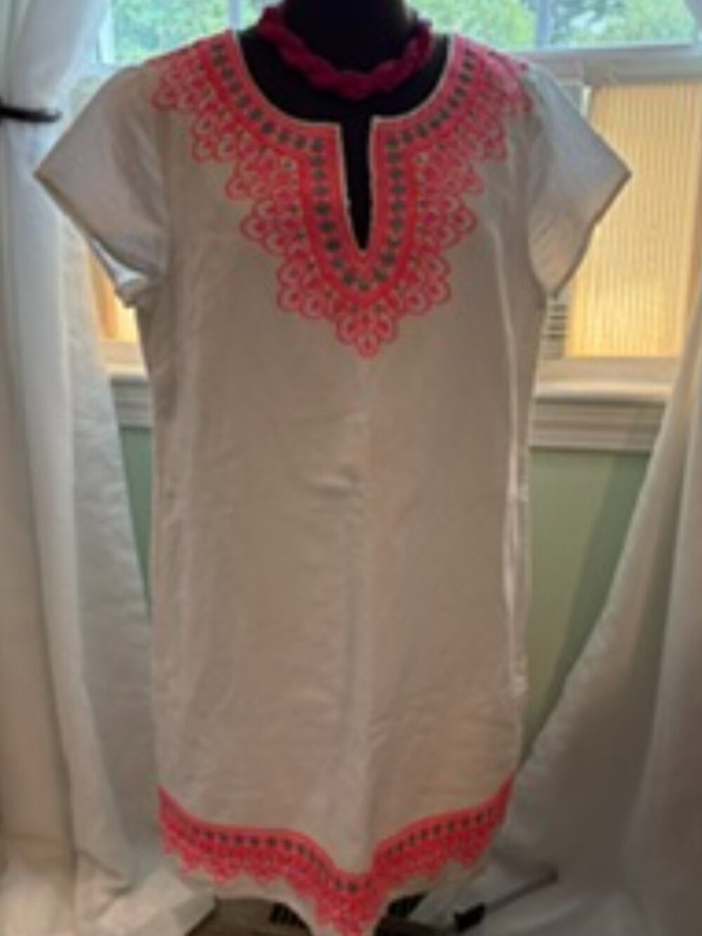 Vineyard Vines linen cap sleeve shift dress size 12